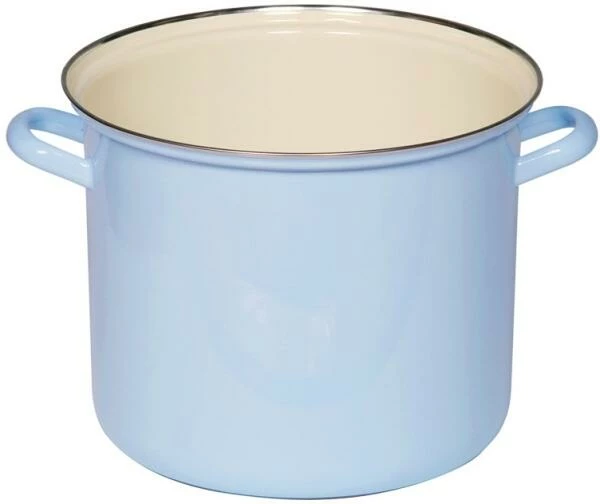Riess Emaille Riess Topf Aus Emaille In Pastell-blau 24 Cm 3 Riess Emaille Riess Topf Aus Emaille In Pastell-blau 24 Cm