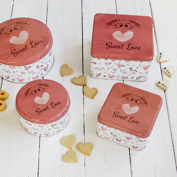 Städter Gebäckdose Sweet Love 16,5 X 16,5 Cm / H 8 Cm Bunt Quadratisc 4 Städter Gebäckdose Sweet Love 16,5 X 16,5 Cm / H 8 Cm Bunt Quadratisc – Bild 2