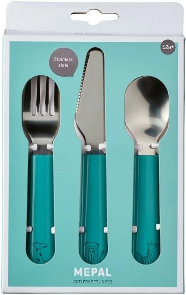 Mepal Kinder-besteckset Mio 3-teilig - Deep Turquoise 4 Mepal Kinder-besteckset Mio 3-teilig - Deep Turquoise – Bild 2