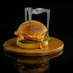 Lurch Burgerspieß King Mit Teller -Le Creuset Shop 215 RS3399 240506 Burgerspiess Edelstahl King mit Teller 20cm Anwender scr