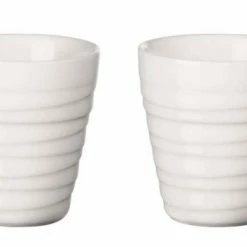 ASA Thermobecher Espresso 2er Set Thermo Twisted, Weiß