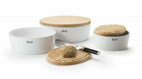 Continenta Brottopf Oval Aus Keramik Mit Holzdeckel 30 X 23 X 13,5 Cm 5 Continenta Brottopf Oval Aus Keramik Mit Holzdeckel 30 X 23 X 13,5 Cm – Bild 3