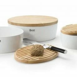 Continenta Brottopf Oval Aus Keramik Mit Holzdeckel 27 X 20 X 13,5 Cm -Le Creuset Shop 3932 3930 3931 l