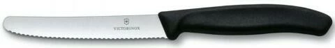 Victorinox SwissClassic Tomaten- Und Wurstmesser Mit Wellenschliff, 11 Cm, Schwarz 3 Victorinox SwissClassic Tomaten- Und Wurstmesser Mit Wellenschliff, 11 Cm, Schwarz