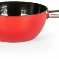 Stöckli Käsefondue-Caquelon Elegance, Rot-schwarz 24 Cm / 3 L