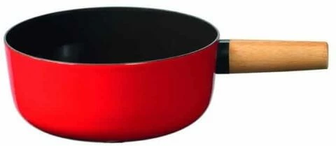 Stöckli Käsefondue-Caquelon Emotion Mit Holzgriff, Rot-schwarz 21 Cm / 2,6 L 3 Stöckli Käsefondue-Caquelon Emotion Mit Holzgriff, Rot-schwarz 21 Cm / 2,6 L