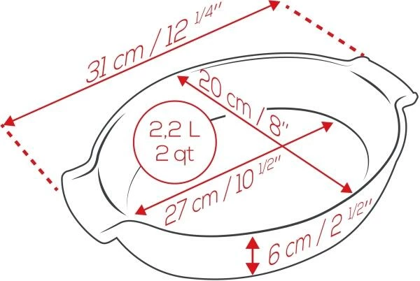 Appolia Auflaufform Oval In Rot 31 Cm Länge 6 Appolia Auflaufform Oval In Rot 31 Cm Länge – Bild 4