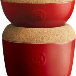 Emile Henry Knoblauchdose In Truffle -Le Creuset Shop EH 8761 63 2PotAil Sel 2PotsGarlic Salt Pile 1