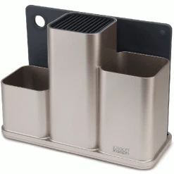 Joseph Joseph Küchenordnungshelfer Counterstore Mit Schneidebrett In Silber