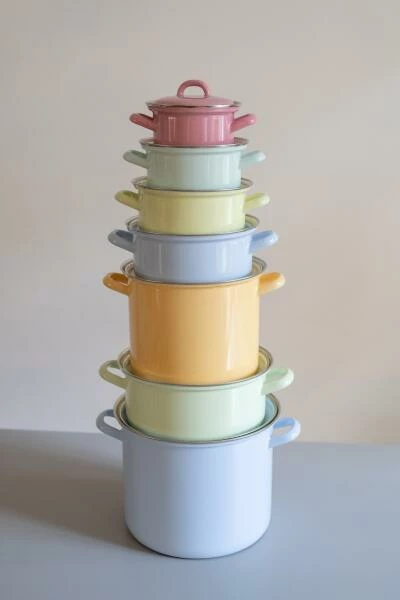 Riess Emaille Riess Topf Aus Emaille In Pastell-blau 24 Cm 6 Riess Emaille Riess Topf Aus Emaille In Pastell-blau 24 Cm – Bild 4