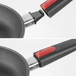 Woll Guss-Hochrandpfanne Diamond XR Logic 28,0 Cm/ 22,0 Cm/ 7,0 Cm/ 51,5 Cm/ 1,9 Kg -Le Creuset Shop Woll Gusspfanne abnehmbarer 1