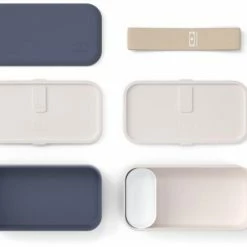 Monbento MB Original Bento-Box, Blau Natural -Le Creuset Shop monbento mbo natural bleu exploded