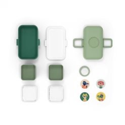 Monbento MB Tresor Bento-Box In Grün Forest 10 Monbento MB Tresor Bento-Box In Grün Forest -Le Creuset Shop tresor greenforest exploded